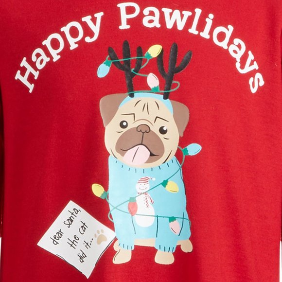 NWT Family Pajamas Girls Matching Nightgown Happy Pawlidays 2T 3T 4 5 6 7 8 - Picture 3 of 4